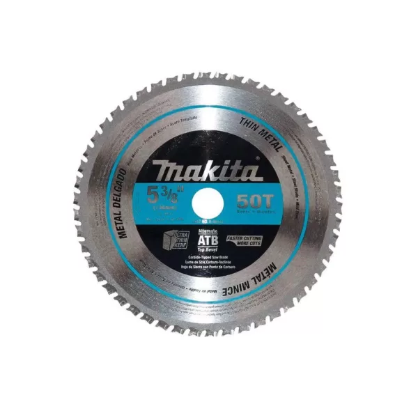 Makita 5-3/8 in. 50 Teeth Carbide-Tipped Ferrous Metal Thin Gauge Saw Blade