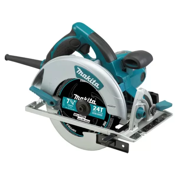 Makita 15 Amp 7-1/4 in. Corded Lightweight Magnesium Circular Saw with LED Light, Dust Blower, 24T Carbide blade, Hard Case