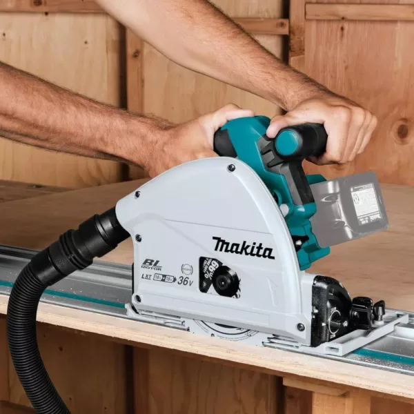 Makita 18-Volt X2 LXT Lithium-Ion (36-Volt) Brushless Cordless 6-1/2 in. Plunge Circular Saw, with AWS (Tool Only)