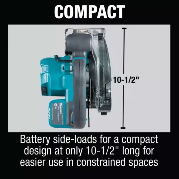 Makita 18-Volt LXT Brushless 5-7/8 in. Metal Cutting Saw with Electric Brake with bonus 18-Volt LXT Battery Pack 5.0 Ah