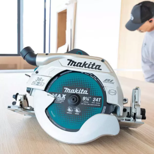 Makita 18-Volt x2 LXT Lithium-Ion (36-Volt) Brushless Cordless 9-1/4 in. Circular Saw w/Guide Rail Compatible Base (Tool Only)