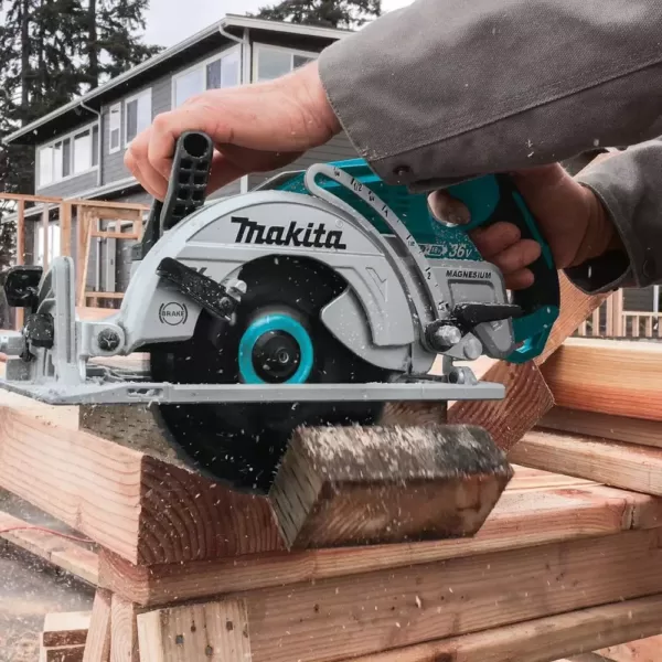 Makita 18-Volt X2 LXT Lithium-Ion (36-Volt) Brushless Cordless Rear Handle 7-1/4 in. Circular Saw (Tool-Only)