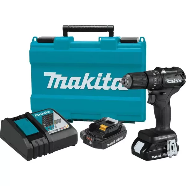 Makita 18-Volt 2.0Ah LXT Lithium-Ion Sub-Compact Brushless Cordless 1/2 in. Hammer Driver Drill Kit