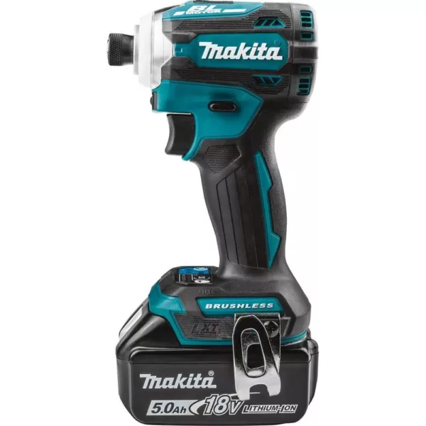 Makita 18-Volt 5.0 Ah LXT Lithium-Ion Brushless Cordless Quick-Shift Mode 4-Speed Impact Driver Kit