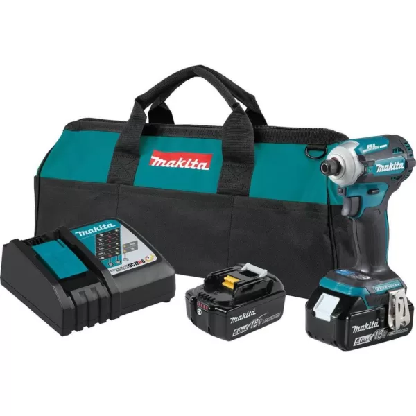 Makita 18-Volt 5.0 Ah LXT Lithium-Ion Brushless Cordless Quick-Shift Mode 4-Speed Impact Driver Kit