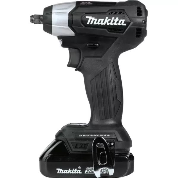 Makita 18-Volt LXT Lithium-Ion Sub-Compact Brushless Cordless 3/8 in. Square Drive Impact Wrench Kit