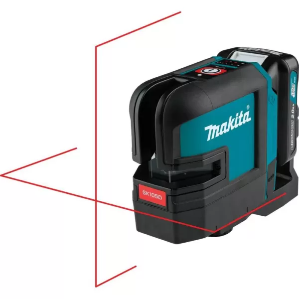 Makita 12-Volt MAX CXT Self-Leveling Cross-Line Red Laser Kit (2.0 Ah)