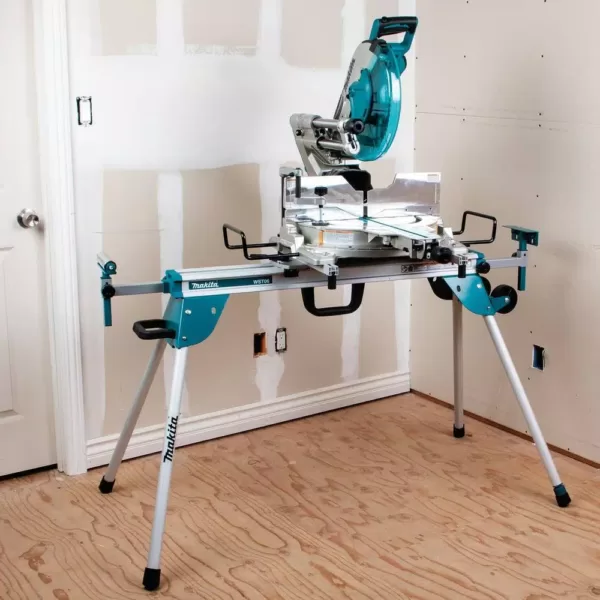 Makita 15 Amp 12 in. Dual-Bevel Sliding Compound Miter Saw with Laser and Stand