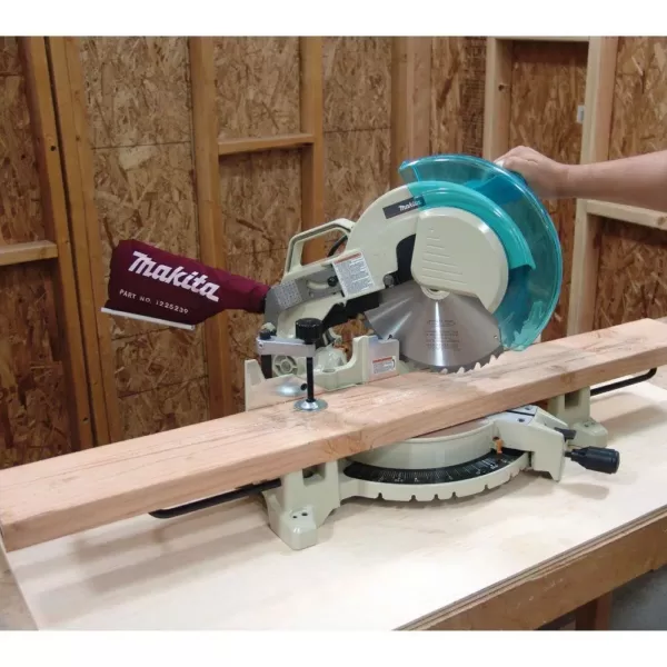 Makita 15 Amp 12 in. Corded Single-Bevel Compound Miter Saw with 40T Carbide Blade and Dust Bag