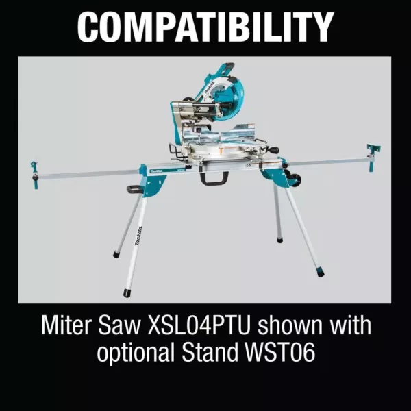 Makita 18-Volt X2 LXT 10 in. Brushless Cordless Dual-Bevel Sliding Compound Miter Saw Kit Laser 5.0 Ah with Batteries 5.0 Ah