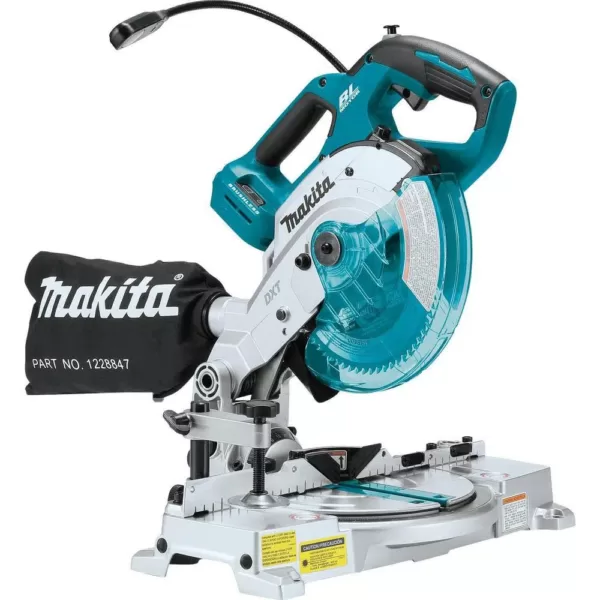 Makita 18-Volt LXT Lithium-Ion Brushless Cordless 6-1/2 in. Compact Dual-Bevel Compound Miter Saw with Laser (Tool Only)