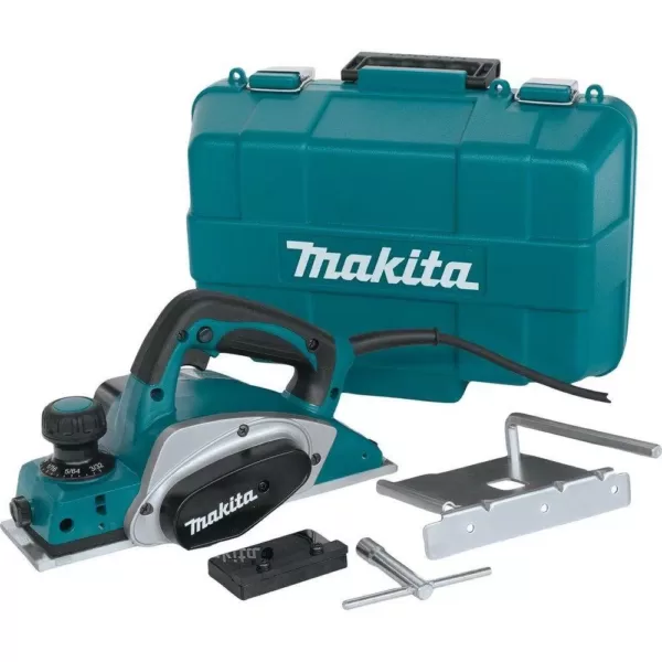 Makita 6.5 Amp 3-1/4 in. Corded Planer Kit with Blade Set, Hard Case