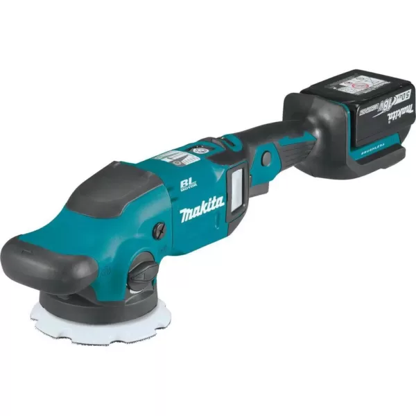 Makita 18-Volt LXT Lithium-Ion Brushless Cordless 5 in./6 in. Dual Action Random Orbit Polisher Kit (5.0Ah)