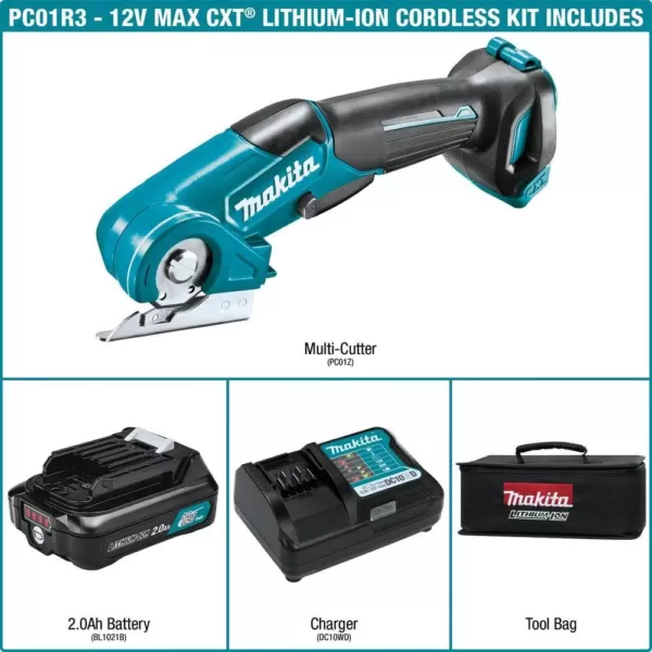 Makita 12-Volt max CXT Lithium-Ion Cordless Multi-Cutter Kit (2.0Ah)