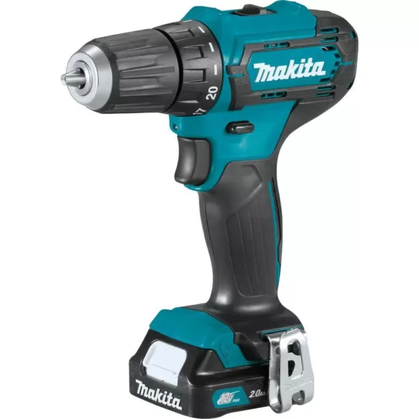 Makita 12-Volt MAX CXT Lithium-Ion Cordless 3/8 in. Driver Drill Kit, 2.0 Ah