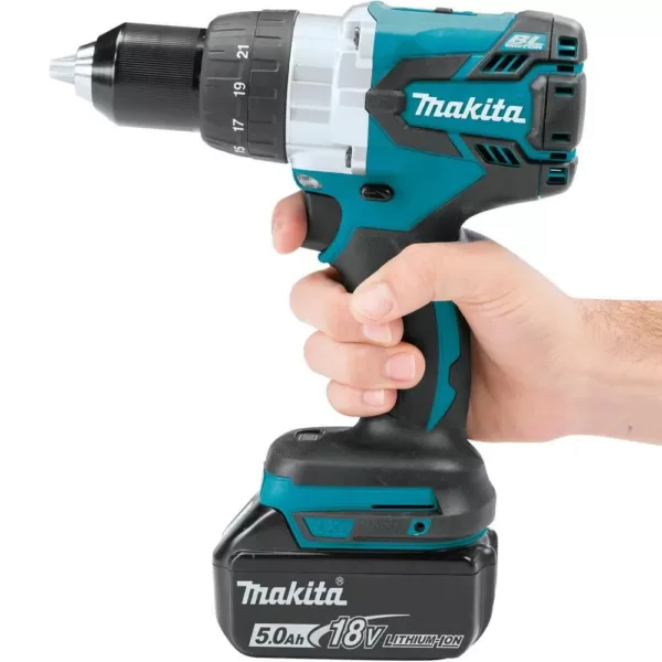 Makita 18-Volt LXT Lithium-Ion Brushless Cordless 1/2 in. Driver Drill Kit 5.0Ah