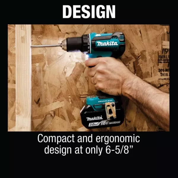 Makita 18-Volt LXT Lithium-Ion Brushless Cordless 1/2 in. Driver-Drill Kit, 3.0Ah