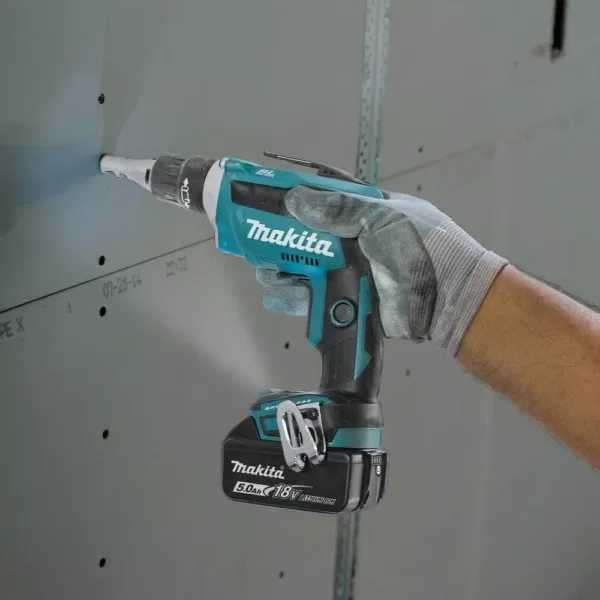 Makita 18-Volt 5.0Ah LXT Lithium-Ion Brushless Cordless Drywall Screwdriver Kit