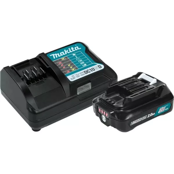 Makita 12-Volt MAX CXT Lithium-Ion Compact Battery Pack 2.0Ah and Charger Starter Kit