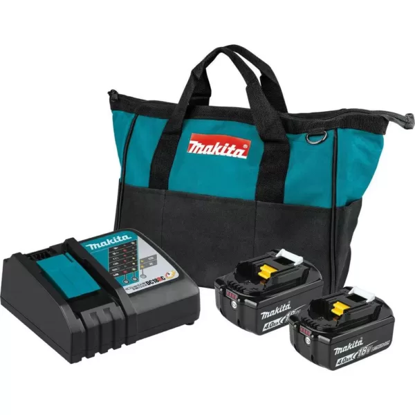 Makita 18-Volt LXT 4.0 Ah Battery and Rapid Optimum Charger Starter Pack with Bonus 18-Volt LXT Cordless Multi-Tool (Tool-Only)