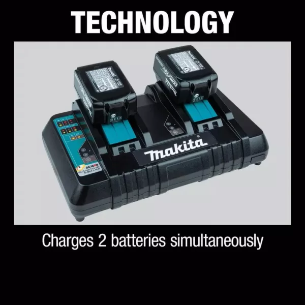 Makita 18-Volt 5.0Ah LXT Lithium-Ion Battery and Dual Port Charger Starter Pack