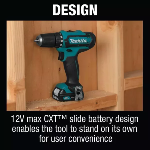 Makita 12-Volt MAX CXT Lithium-Ion Cordless 3/8 in. Drill and Impact Driver Combo Kit with (2) 1.5Ah Batteries Charger and Bag