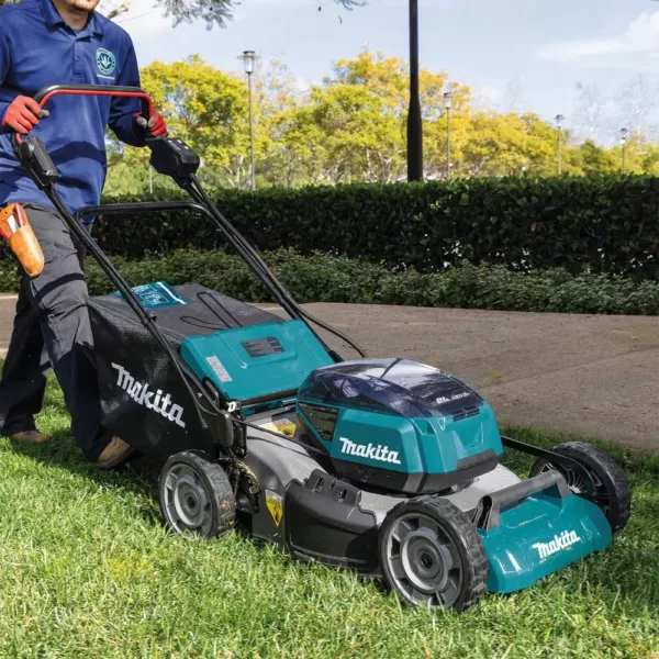 Makita 21 in. 18-Volt X2 (36-Volt) LXT Lithium-Ion Cordless Walk Behind Push Lawn Mower Kit with 4 Batteries (5.0 Ah)