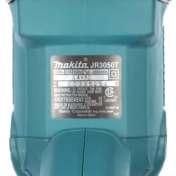 Makita 11 Amp Corded Variable Speed Reciprocating Saw with Wood Cutting Blade, Metal Cutting Blade and Hard Case