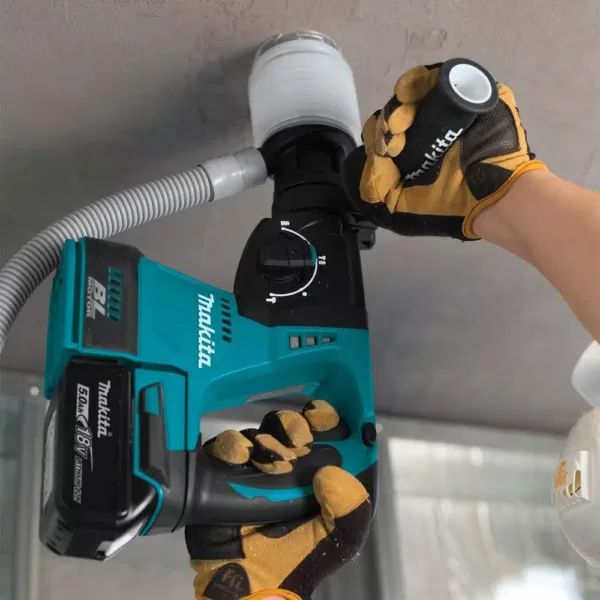 Makita 18-Volt LXT Lithium-Ion 1 in. Brushless Cordless SDS-Plus Concrete/Masonry Rotary Hammer Drill with (2) Batteries 5.0Ah