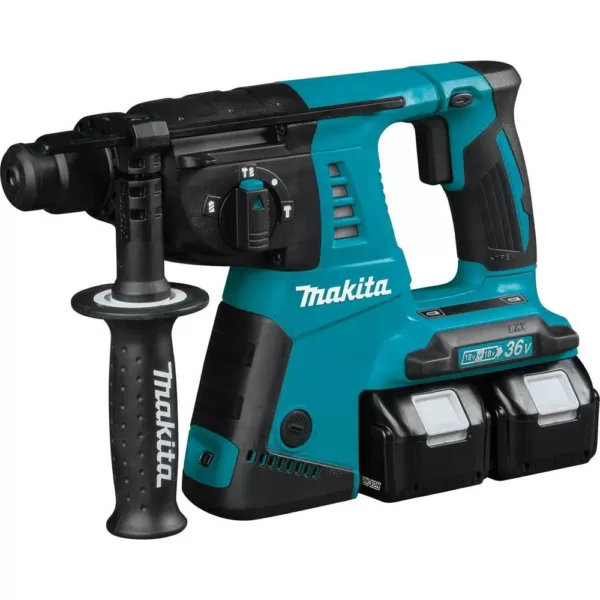 Makita 18-Volt X2 LXT Li-Ion (36-Volt) 1 in. Cordless SDS-Plus Concrete/Masonry Rotary Hammer Drill with (2) Batteries 5.0Ah