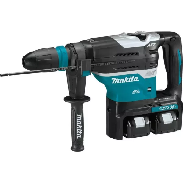 Makita 18-Volt 1-9/16 in. 5.0 Ah X2 LXT Lithium-Ion (36-Volt) Brushless Cordless AVT Rotary Hammer Kit AFT AWS