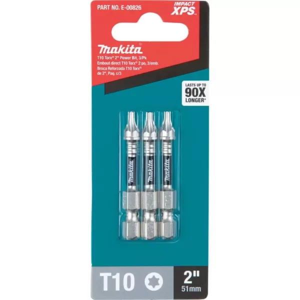 Makita IMPACT XPS T10 Torx 2 in. Power Bit (3-Pack)