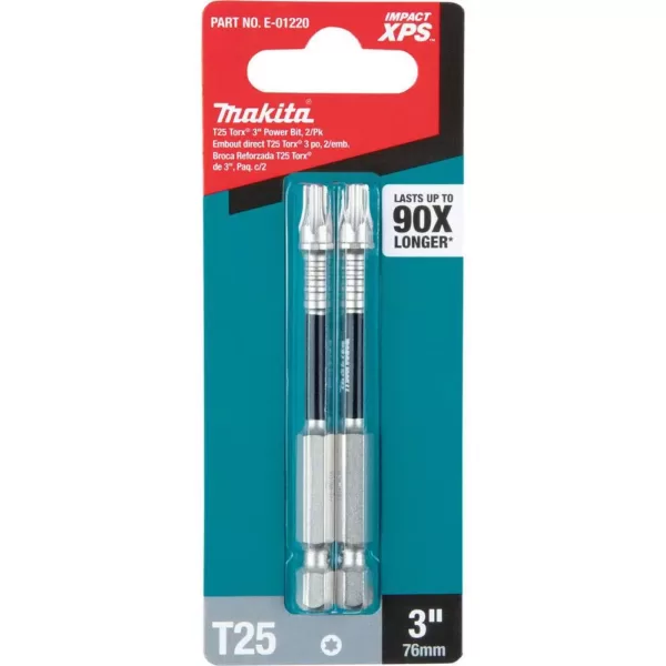 Makita IMPACT XPS T25 Torx 3 in. Power Bit (2-Pack)