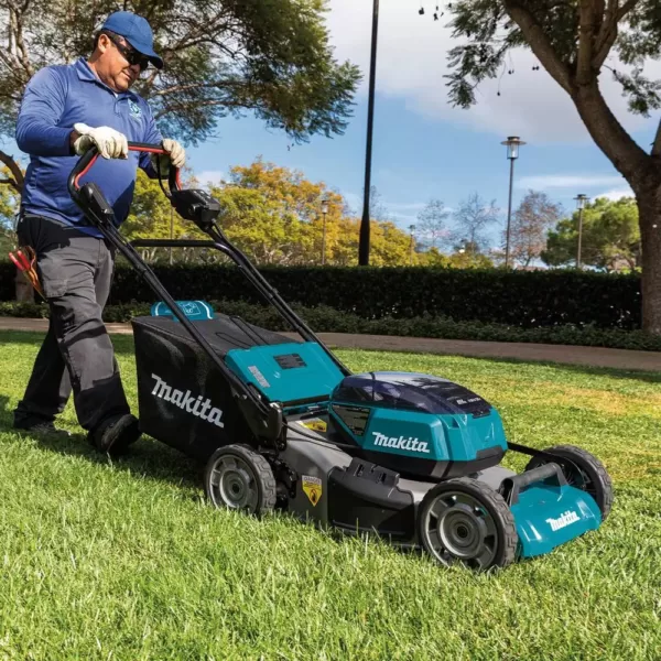 Makita 21 in. 18-Volt X2 (36-Volt) LXT Lithium-Ion Cordless Walk Behind Self Propelled Lawn Mower Kit with 4 Batteries (5.0 Ah)