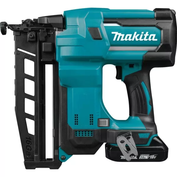 Makita 2-1/2 in. 18-Volt 16-Gauge LXT Lithium-Ion Cordless Straight Finish Nailer Kit (2.0 Ah)