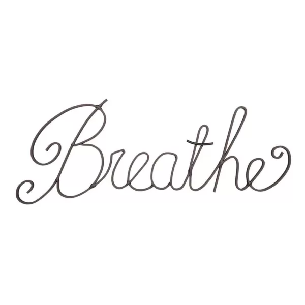 Lavish Home "Breathe" Decorative Metal Cutout Wall Sign