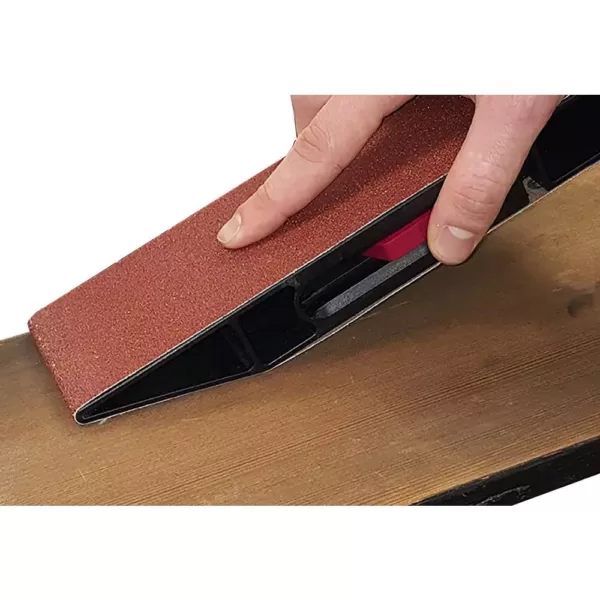 Milescraft 3 in. x 21 in. SandDevil3.0 Hand Sander with 80-Grit Sandpaper Belt