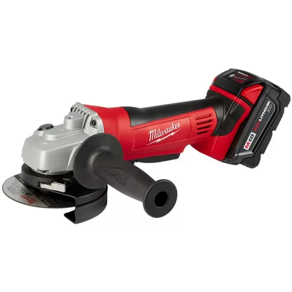 Milwaukee M18 18-Volt Lithium-Ion Cordless 4-1/2 in. Cut-Off Grinder Kit with (2) 3.0Ah Batteries, Charger, Tool Bag