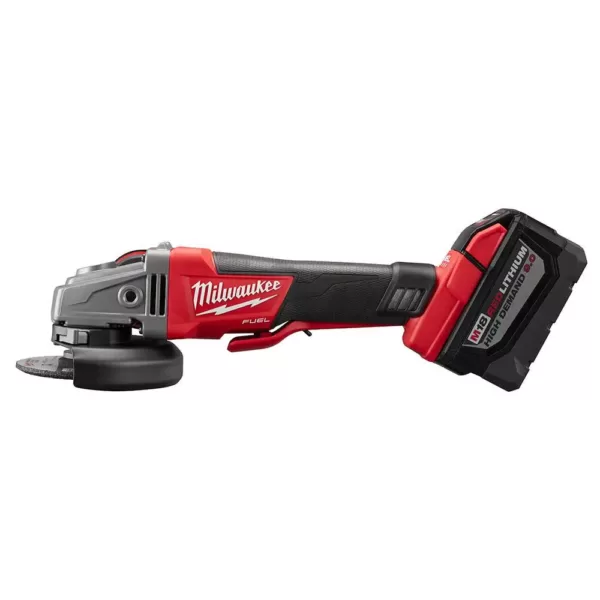 Milwaukee M18 FUEL 18-Volt Lithium-Ion Brushless Cordless 4-1/2 in./5 in. Braking Grinder Kit W/(2) 9.0Ah Batteries,Rapid Charger