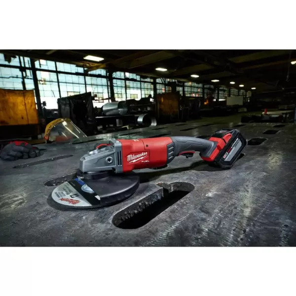 Milwaukee M18 FUEL 18-Volt Lithium-Ion Brushless Cordless 7/9 in. Grinder Kit W/ (2) 12.0Ah Batteries, Bag & Rapid Charger