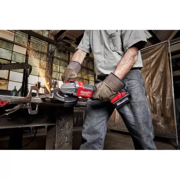 Milwaukee M18 FUEL 18-Volt Lithium-Ion Brushless Cordless 4-1/2 in./6 in. Grinder with Paddle Switch Kit and One 6.0 Ah Battery