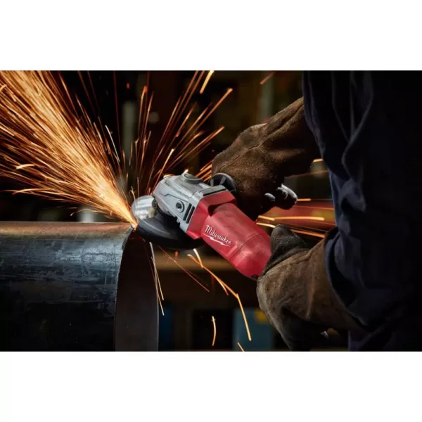 Milwaukee 11 Amp Corded 4-1/2 in. Small Angle Grinder Paddle No-Lock