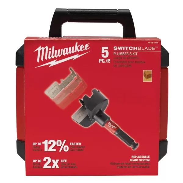 Milwaukee SWITCHBLADE Plumbers Selfeed Bits Set (5-Piece)