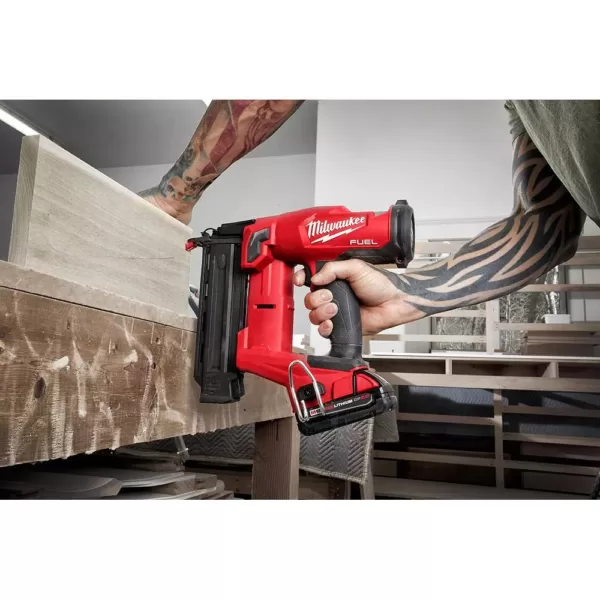 Milwaukee M18 FUEL 18-Volt Lithium-Ion Brushless Gen II 18-Gauge Cordless Brad Nailer/Jig SawithRouter Combo Kit (3-Tool)