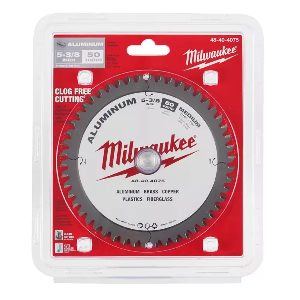 Milwaukee 5-3/8 in. x 50 Carbide Teeth Aluminum Cutting Circular Saw Blade