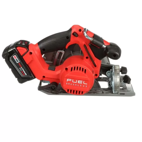 Milwaukee M18 FUEL 18-Volt Lithium-Ion Brushless Cordless 6-1/2 in. Circular Saw Kit with One 5.0 Ah Battery, Charger, Tool Bag