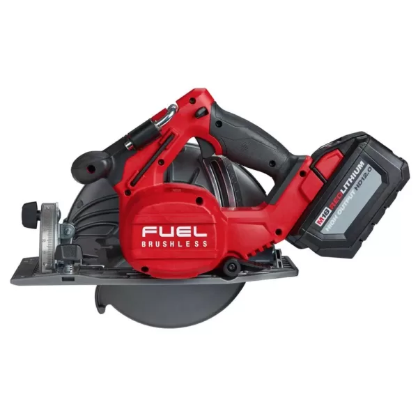 Milwaukee M18 FUEL 18-Volt Lithium-Ion Brushless Cordless 7-1/4 in. Circular Saw Kit with One 12.0Ah Battery, Charger, Tool Bag