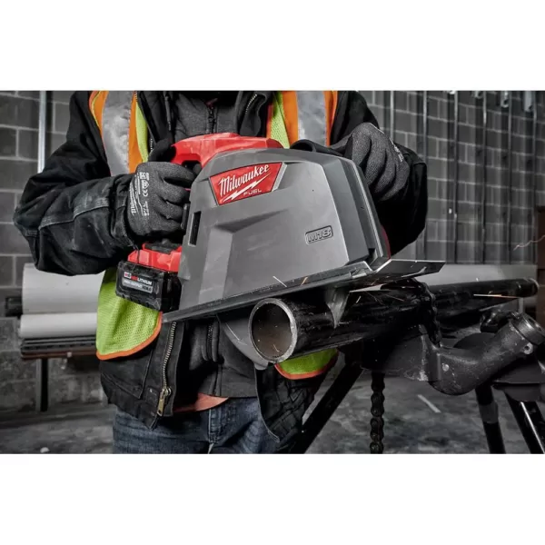 Milwaukee M18 FUEL 18-Volt 8 in. Lithium-Ion Brushless Cordless Metal Cutting Circular Saw Kit with 8.0 Ah Battery, Rapid Charger