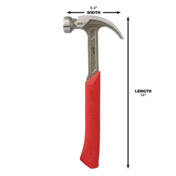 Milwaukee 20 oz. Curved Claw Smooth Face Hammer