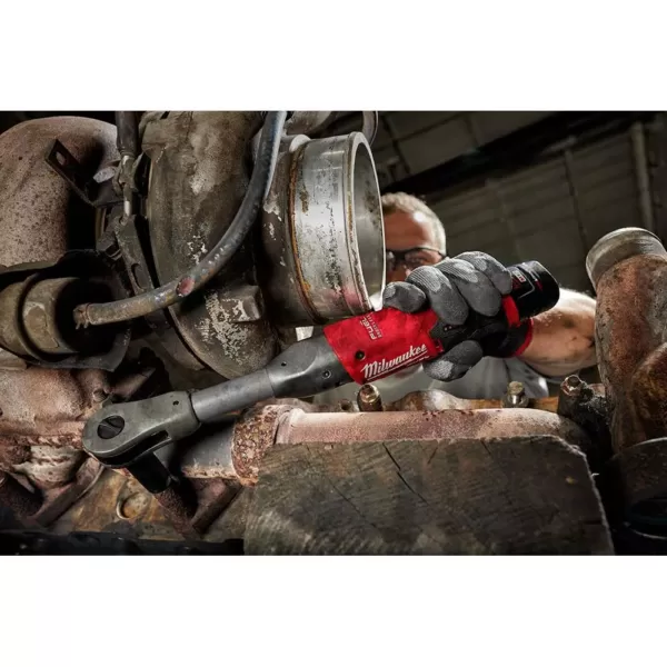 Milwaukee M12 FUEL 12-Volt Lithium-Ion Brushless Cordless 3/8 in. Ratchet and Impact and Inflator Combo Kit (Tool-Only Kit)